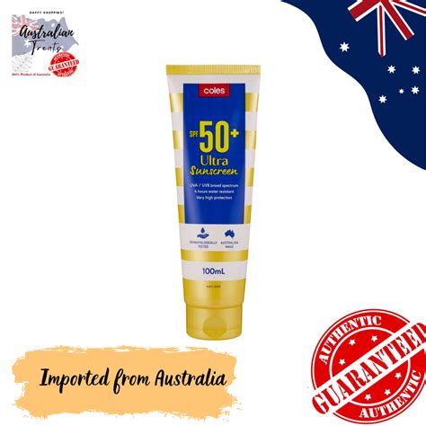 coles sunscreen ultra tube.